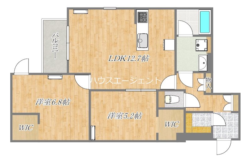 Meson　Calme 312号室 間取り