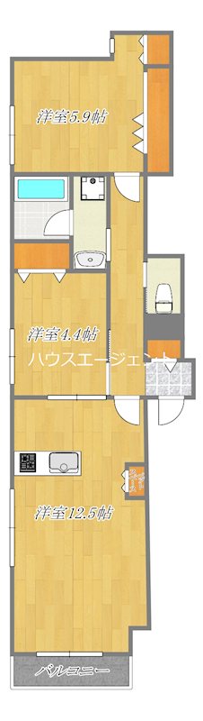 仮　南葛西6丁目メゾン　南棟 102号室 間取り
