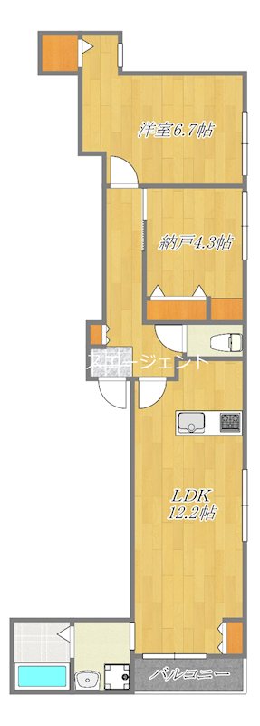 仮　南葛西6丁目メゾン　南棟 202号室 間取り