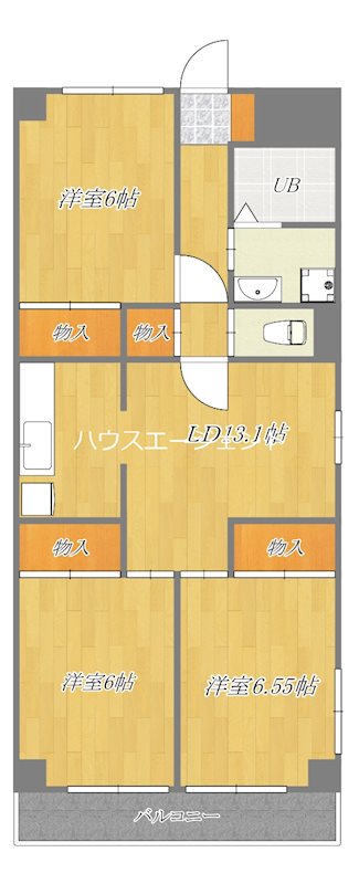 グリーンパーク北葛西 211号室 間取り