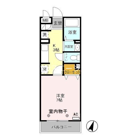 ボンリジエール 303号室 間取り