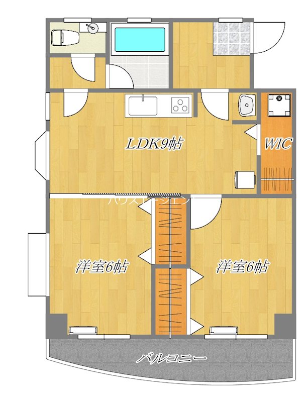 シャンテマキ 205号室 間取り