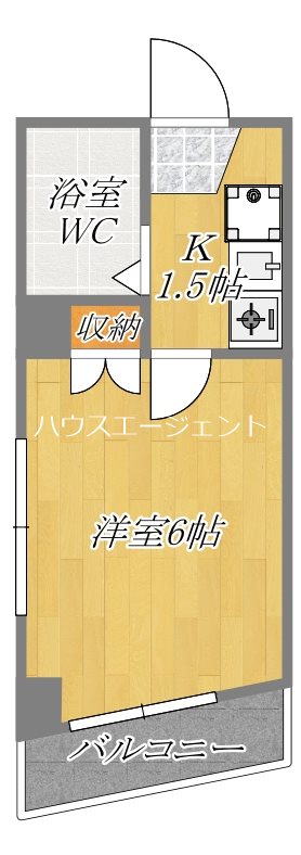 板倉ビル  302号室 間取り