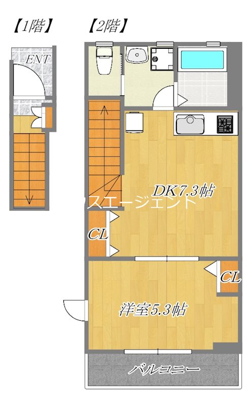 Shrine Court 201号室 間取り