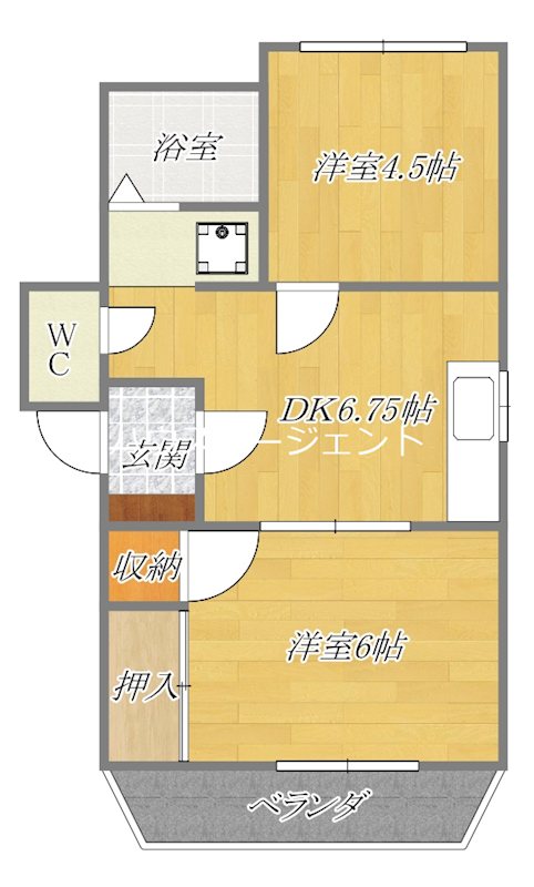 庄司ビル 302 ｇ号室 間取り