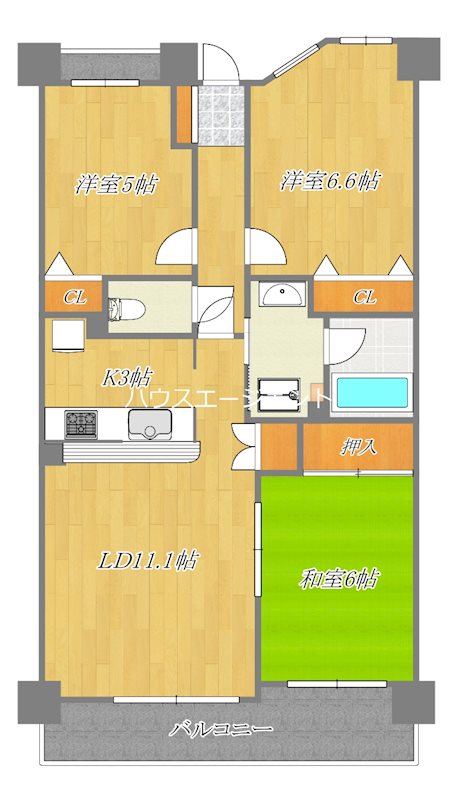 コスモ葛西臨海公園ロイヤルコート 503号室 間取り