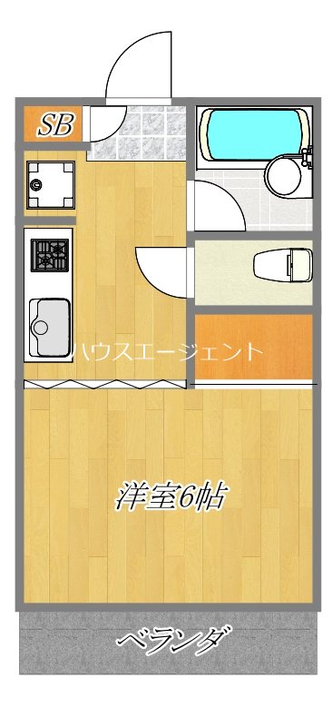 ピアフルールⅡ 103号室 間取り