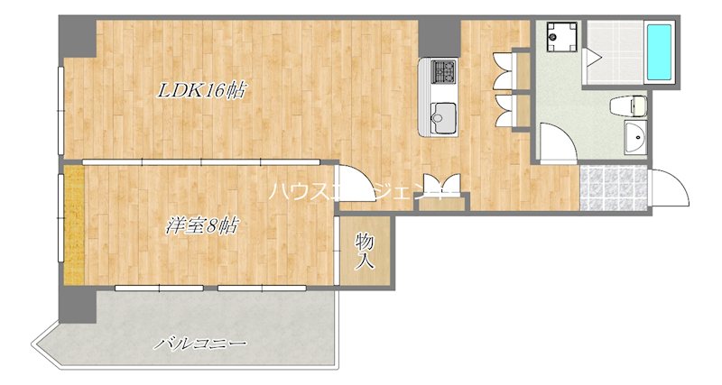 タイムビル11 402号室 間取り