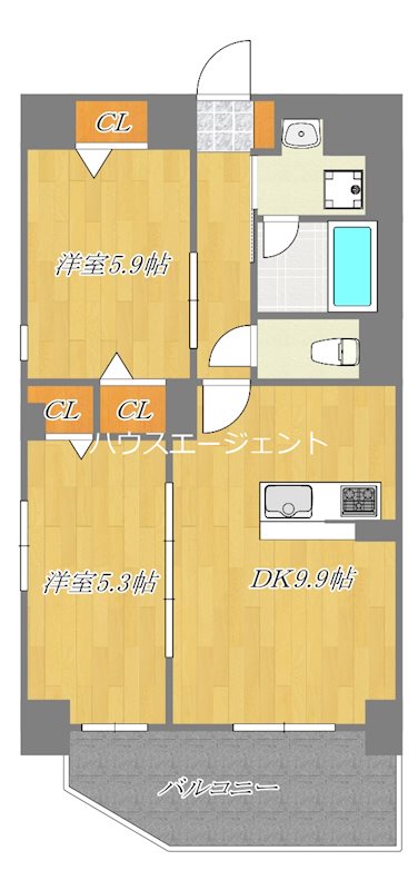 プローシュⅡ 601号室 間取り