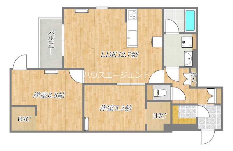 Maison　Calme 212ｈ号室 間取り