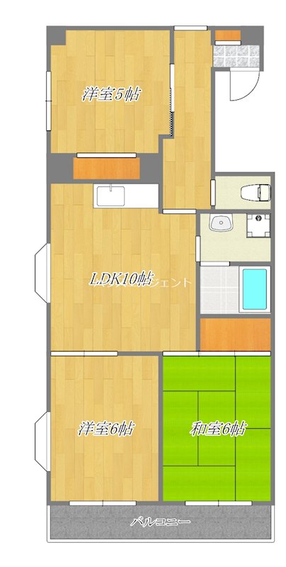 アネックス仲松 501号室 間取り