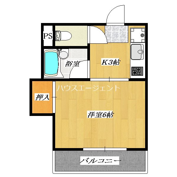 プラムハイライズⅡ 306号室 間取り