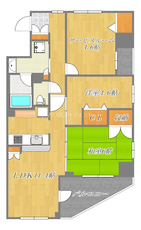 葛西駅前グリーンホームズⅣ 204号室 間取り