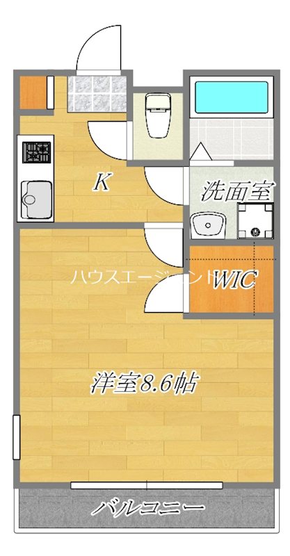アムールコーポサンレークⅣ 104号室 間取り