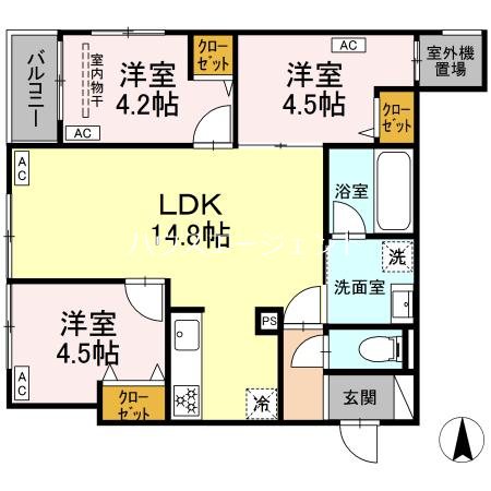 MOCRAFT中葛西 101号室 間取り