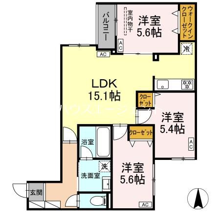MOCRAFT中葛西 103号室 間取り