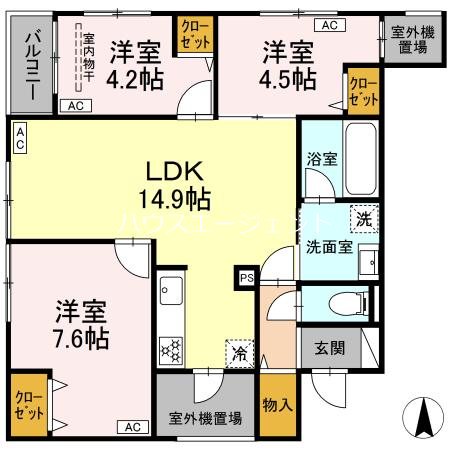 MOCRAFT中葛西 301号室 間取り