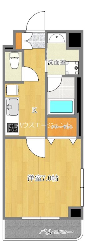 シリウス・エム 407号室 間取り