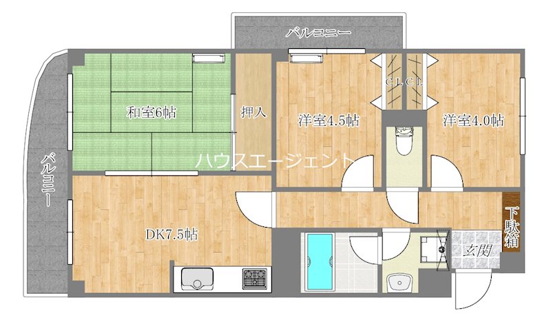 レピドール福田Ⅰ 508号室 間取り