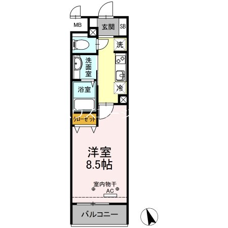 PLUM　VILLAGE 202号室 間取り