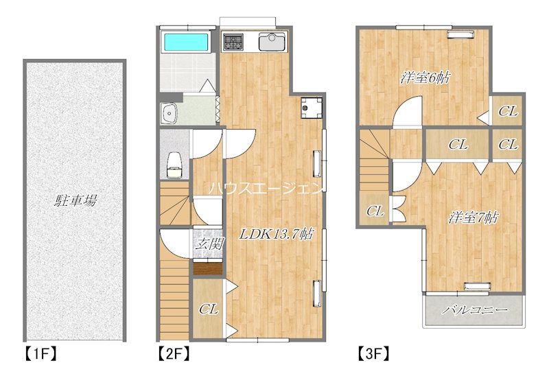 東葛西４丁目テラスハウス 1号室 間取り