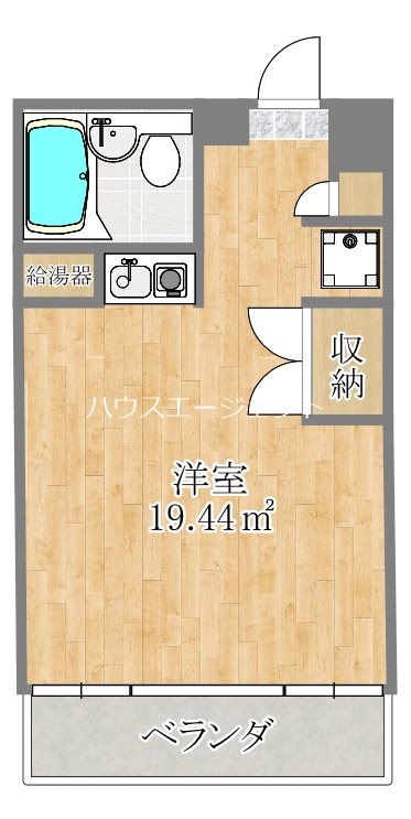 ラ・パイクス6112 102号室 間取り