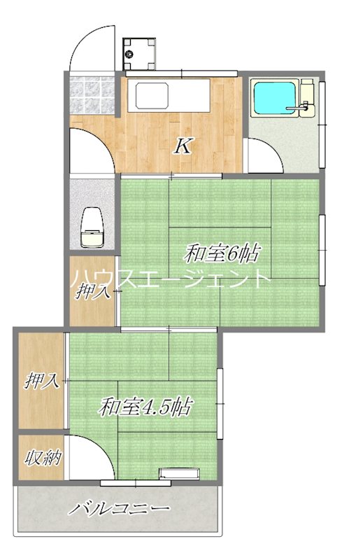 ハイツ須賀 102号室 間取り