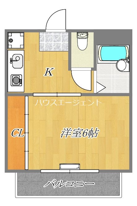 プリマス一之江 203号室 間取り