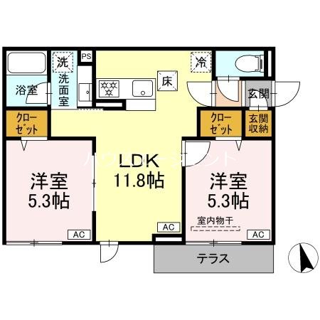 セレスティア東葛西Ⅵ 101号室 間取り