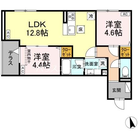 セレスティア東葛西Ⅵ 103号室 間取り