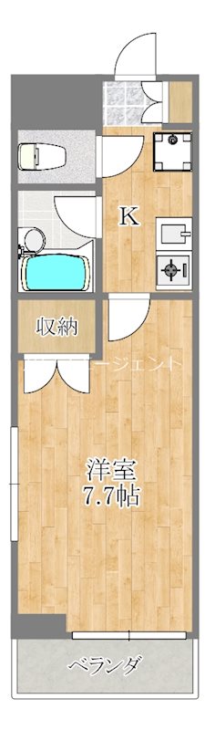 スプリングライト 402号室 間取り