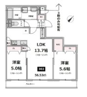 （仮称）メゾン・ド・ソレイユ 302号室 間取り