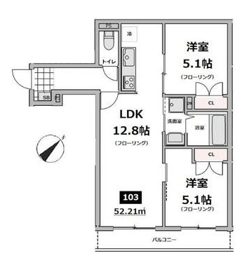 （仮称）メゾン・ド・ソレイユ 103号室 間取り