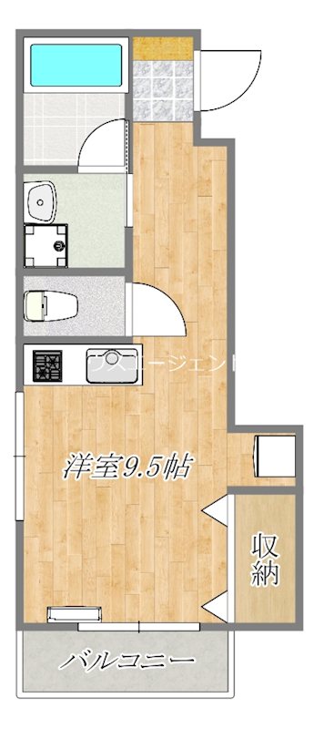 パークサイド蓮 201号室 間取り
