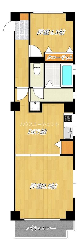 トミクラⅥ 201号室 間取り
