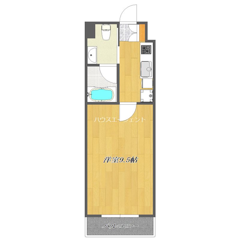 フラット 205号室 間取り