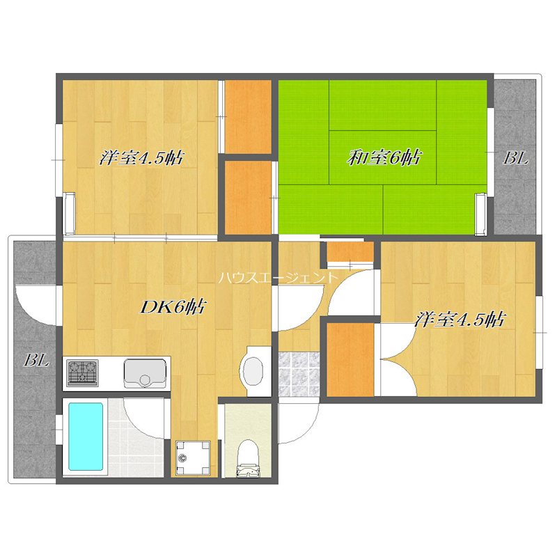 コーポ近江屋２ 間取り図