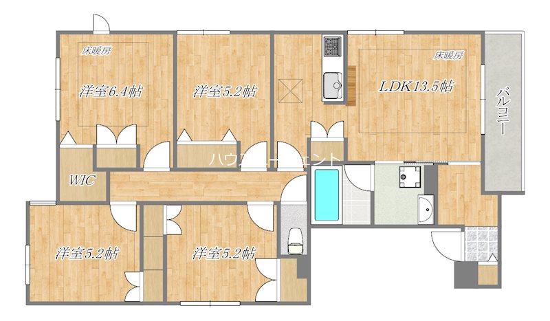 マリンハイツ北 201号室 間取り