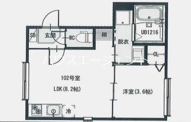 TERRAS Kasai 102号室 間取り