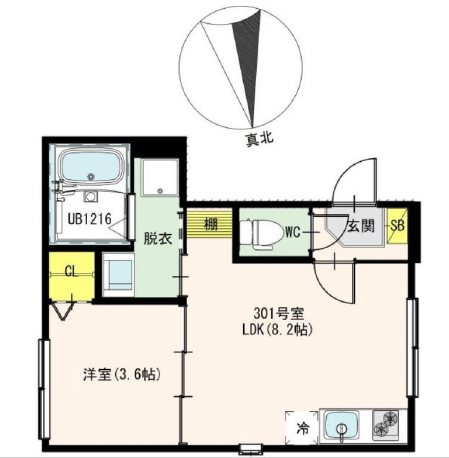 TERRAS Kasai 301号室 間取り