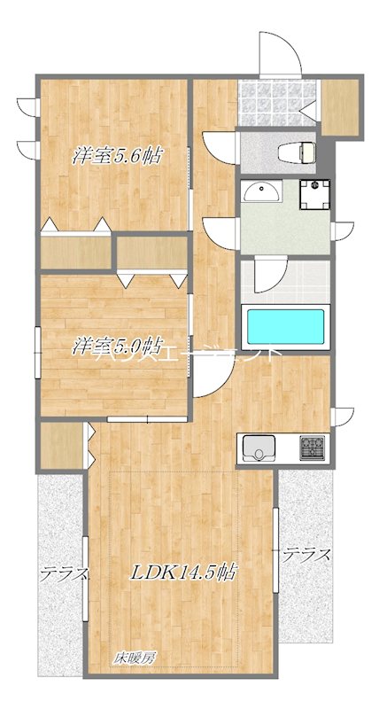 エトワールヴァリ　プリミエ 103号室 間取り