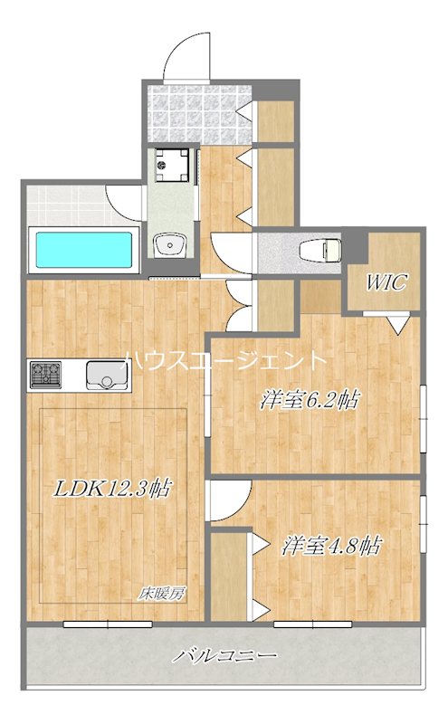 エトワールヴァリ　プリミエ 202号室 間取り
