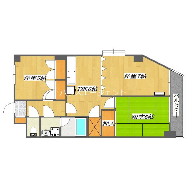 レピドール福田Ⅱ 1101号室 間取り