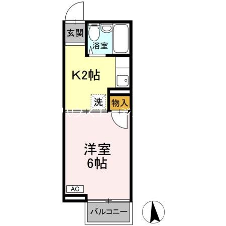 ブルミエ・ド・クレールⅡ 210号室 間取り