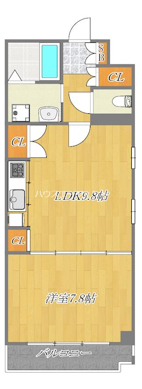 インカウンターマンション 801号室 間取り