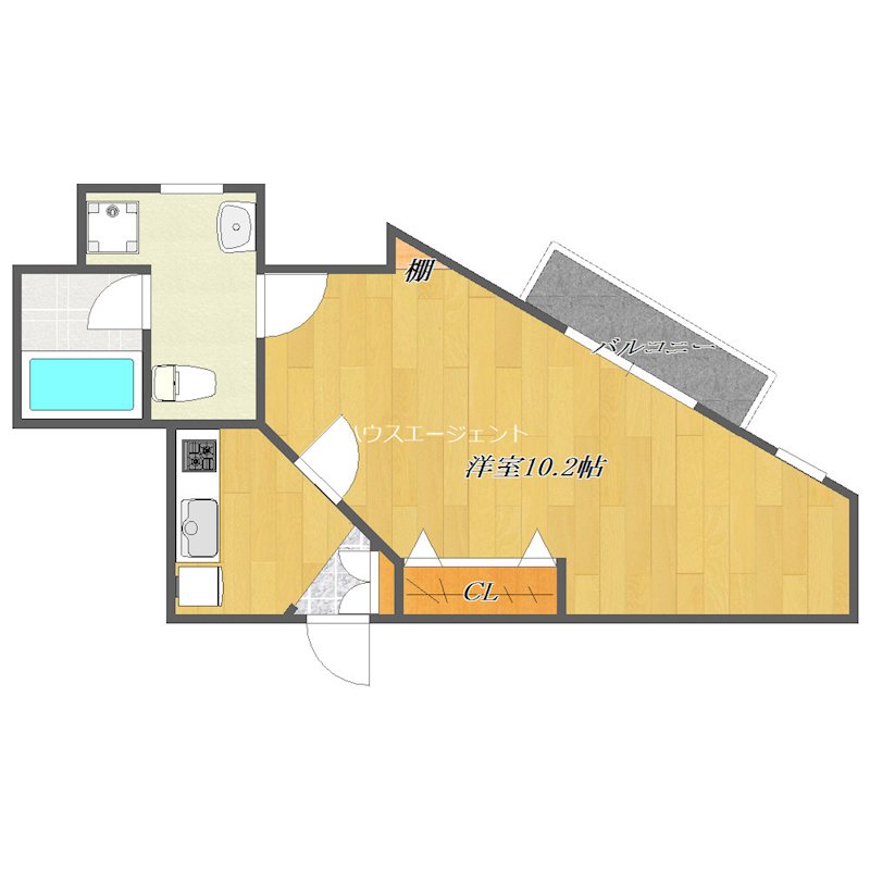 オルハレⅠ 121号室 間取り
