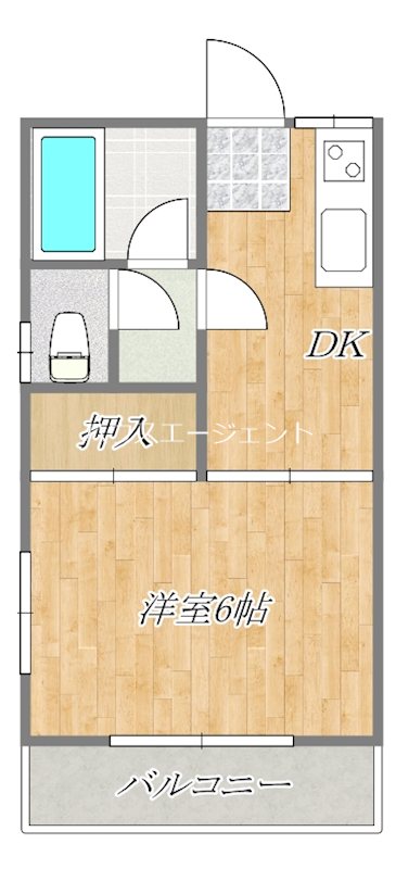 グリーンハイツ 201号室 間取り