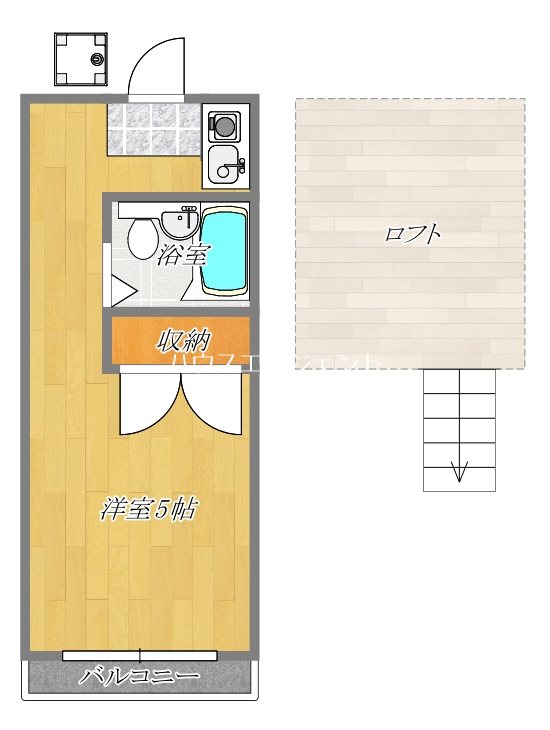 ピア５ 523ｇ号室 間取り