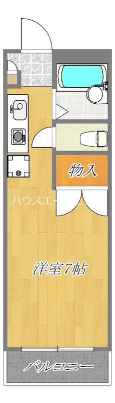 リブ・サンフラット 203ｈ号室 間取り