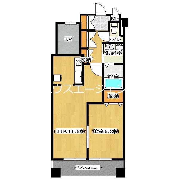 カーロヴィレッタ　Ⅱ 202号室 間取り
